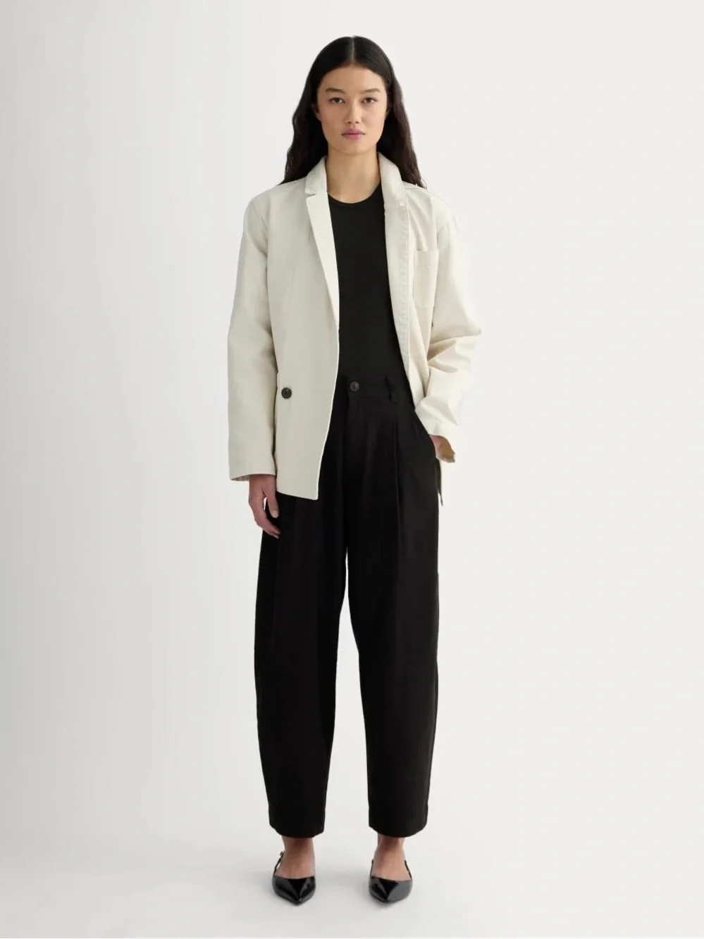 Everlane The Everywhere Pant in Stretch Linen Black Size 10 NWOT